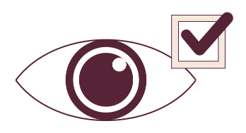 Schema d'un oeil avec une case cochée